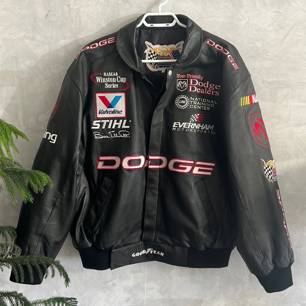 Jeff Hamilton -Bill Elliott NASCAR Winston Cup Series Dodge Leather Jacket